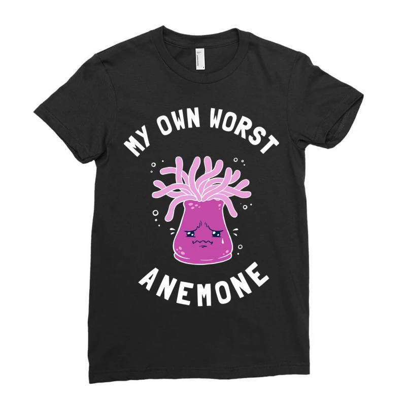 My Own Worst Anemone Ladies Fitted T-Shirt 3 My Own Worst Anemone Ladies Fitted T-Shirt - Image 3