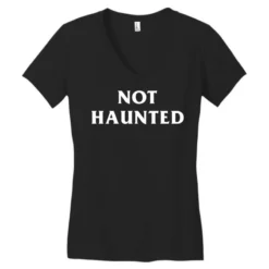 Not Haunted Women's V-Neck T-Shirt -TeeMuse Store pd.2526847278.72.25074076.s3.1 front black ffffff none x0y0 138 800x800 1