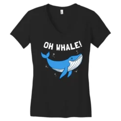 Oh Whale Women's V-Neck T-Shirt -TeeMuse Store pd.2526850015.72.25075487.s3.1 front black ffffff none x0y0 138 800x800 1