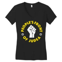 People S Front Of Judea Women's V-Neck T-Shirt -TeeMuse Store pd.2526854852.72.25078170.s3.1 front black ffffff none x0y0 138 800x800 1