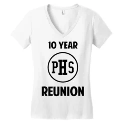 Points High Reunion Grosse Pointe Blank Women's V-Neck T-Shirt -TeeMuse Store pd.2526858657.72.25079450.s3.1 front white ffffff none x0y0 138 800x800 1