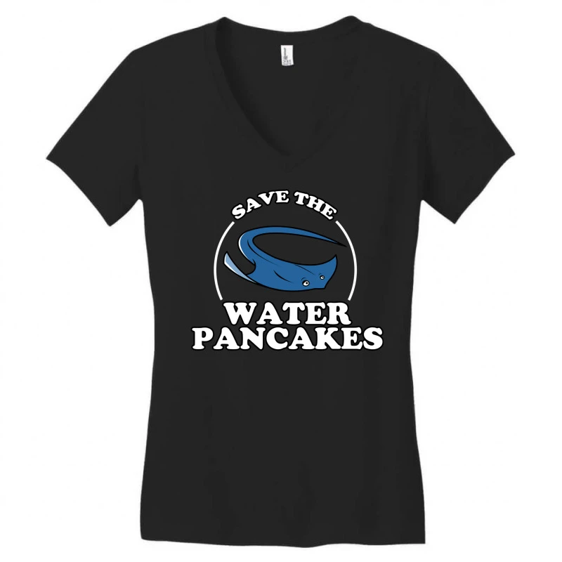 Save The Water Pancakes Women's V-Neck T-Shirt 3 Save The Water Pancakes Women's V-Neck T-Shirt - Image 3