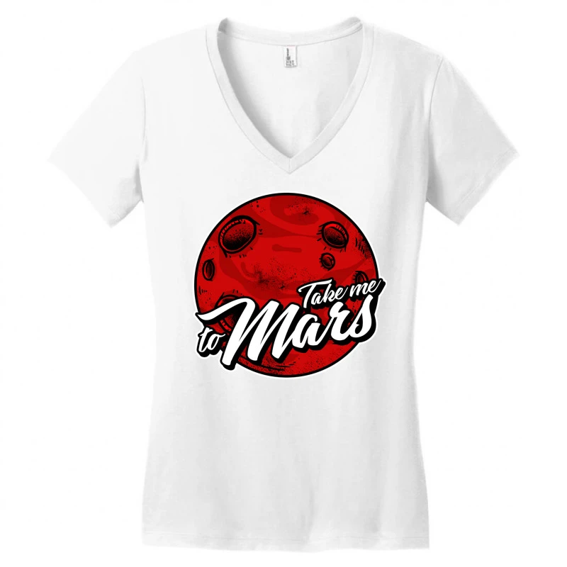 Take Me To Mars Women's V-Neck T-Shirt 3 Take Me To Mars Women's V-Neck T-Shirt - Image 3