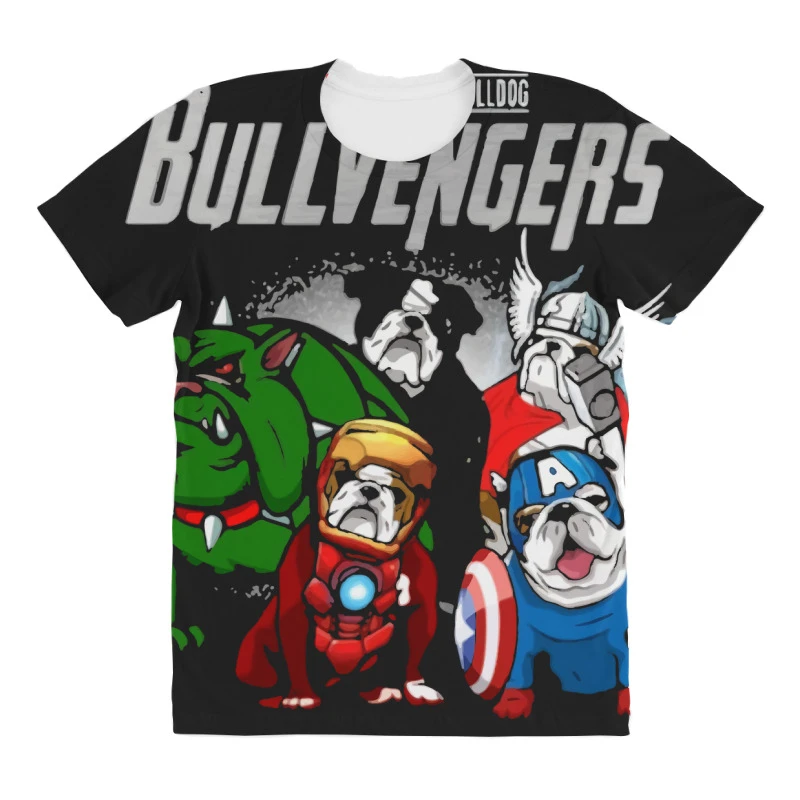 Bulldog Bullvengers All Over Women's T-shirt 3 Bulldog Bullvengers All Over Women's T-shirt - Image 3