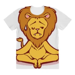 Lion Animals Meditation Zen Buddhism All Over Women's T-shirt -TeeMuse Store pd.2526906765.108.25069884.s3.1 front customized f5f5f5 none x45y1.5 294 800x800 1