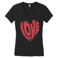 Love In A Heart Shape Women's V-Neck T-Shirt 7 Love In A Heart Shape Women's V-Neck T-Shirt -TeeMuse Store pd.2526912619.72.25071463.s3.1 front black ffffff none x0y0 138 800x800 1