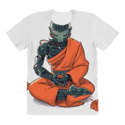 Meditation Robot Monk All Over Women's T-shirt -TeeMuse Store pd.2526912877.108.25072764.s3.1 front customized f5f5f5 none x45y1 294 800x800 1