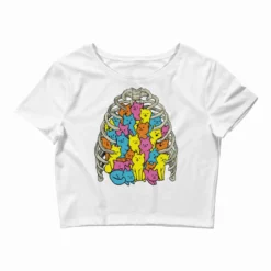 Neko Cat Ribcage Colorful Crop Top