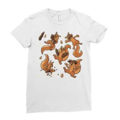 Peanut Cute Squirrels Ladies Fitted T-Shirt -TeeMuse Store pd.2526930929.36.25081655.s3.1 front white ffffff none x0y0 154 800x800 1