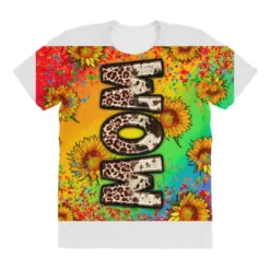 Mom Rainbow Sunflower All Over Women's T-shirt 7 Mom Rainbow Sunflower All Over Women's T-shirt -TeeMuse Store pd.2526937437.108.25097241.s3.1 front customized f5f5f5 none x45y41.5 294 800x800 1
