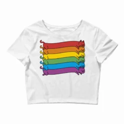 Rainbow Cats Pride Flag Crop Top