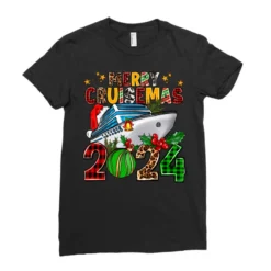 Merry Cruisemas 2024 Ladies Fitted T-Shirt -TeeMuse Store pd.2526965039.36.25097350.s3.1 front black ffffff none x0y0 154 800x800 1