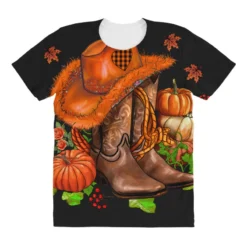 Fall Pumpkins Cowgirl And Roses All Over Women's T-shirt -TeeMuse Store pd.2526971336.108.25097213.s3.1 front customized 111111 none x45y23 294 800x800 1