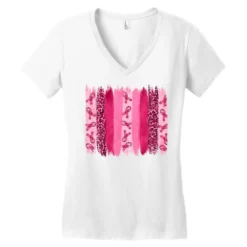 Breast Cancer Brushstrokes Women's V-Neck T-Shirt -TeeMuse Store pd.2526974990.72.25100711.s3.1 front white ffffff none x0y0 138 800x800 1