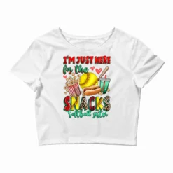 I'm Just Here For The Snacks Softball Sister Crop Top