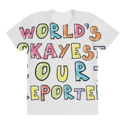 World S Okayest Court Reporter Gift Idea All Over Women's T-shirt -TeeMuse Store pd.2527002649.108.25083436.s3.1 front customized f5f5f5 none x45y45.5 294 800x800 1