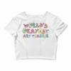 World S Okayest Art Teacher Gift Idea Crop Top