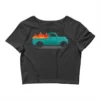 Vintage Pumpkin Truck Fall Funny Halloween Party G Crop Top