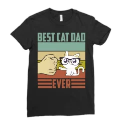 Vintage Best Cat Dad Ever Cute Cat Lover (2) Ladies Fitted T-Shirt -TeeMuse Store pd.2527014834.36.25088472.s3.1 front black ffffff none x0y0 154 800x800 1