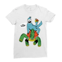 Sloth Turtle Snail Piggyback Sluggish Animals Runn Ladies Fitted T-Shirt -TeeMuse Store pd.2527021647.36.25094032.s3.1 front white ffffff none x1.5y0 151 800x800 1