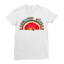 Summer Vibes Watermelon Ladies Fitted T-Shirt -TeeMuse Store pd.2527056377.36.25102029.s3.1 front white ffffff none x0y0 154 800x800 1