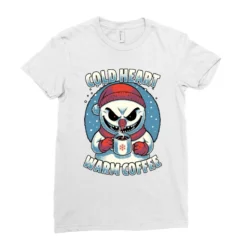 Snowman Evil Coffee Ladies Fitted T-Shirt 7 Snowman Evil Coffee Ladies Fitted T-Shirt -TeeMuse Store pd.2527081200.36.25102148.s3.1 front white ffffff none x0y0 154 800x800 1