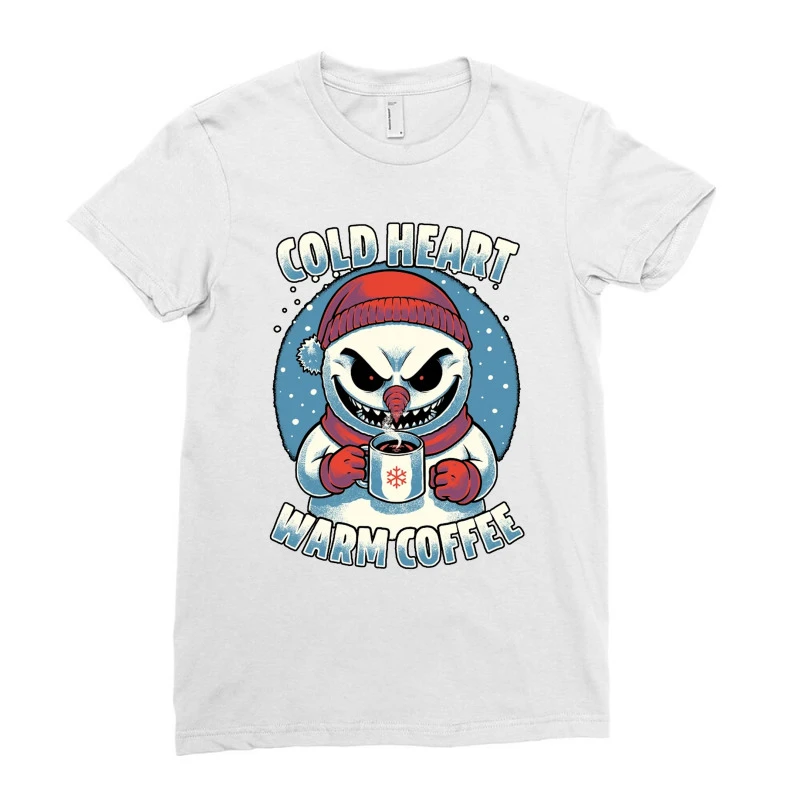 Snowman Evil Coffee Ladies Fitted T-Shirt 3 Snowman Evil Coffee Ladies Fitted T-Shirt - Image 3