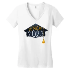 Senior 2023 Graduation Png Sublimation Design Down Women's V-Neck T-Shirt -TeeMuse Store pd.2527082626.72.25102165.s3.1 front white ffffff none x0y0 138 800x800 1
