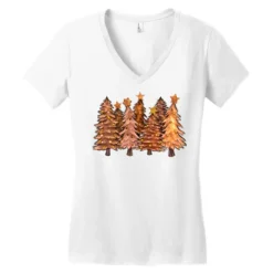 Melanin Christmas Trees With Lights Women's V-Neck T-Shirt -TeeMuse Store pd.2527095353.72.25068713.s3.1 front white ffffff none x0y0 138 800x800 1