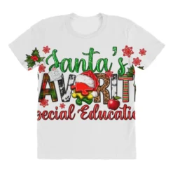 Santa's Favorite Special Education Christmas All Over Women's T-shirt -TeeMuse Store pd.2527100680.108.25102134.s3.1 front customized f5f5f5 none x45y77 294 800x800 1