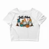 Fall Vibes Gnomes Crop Top