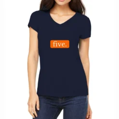 The Number 5 Typography Women's V-Neck T-Shirt