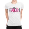 Cancer Faith With Gemstone Ladies Fitted T-Shirt