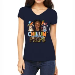 Chillin With My Peeps Afro Woman Women's V-Neck T-Shirt