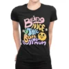 Being Nice Is The Bare Minimum Sublimat Ladies Fitted T-Shirt