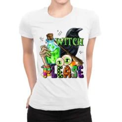 Witch Please Ladies Fitted T-Shirt