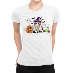 Spooky Cow Ladies Fitted T-Shirt