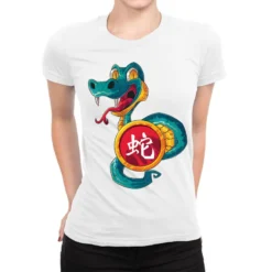 Chinese Zodiac Year Of The Snake Animal Sign Lunar Ladies Fitted T-Shirt