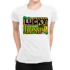 Lucky And Blessed St. Patrick's Ladies Fitted T-Shirt