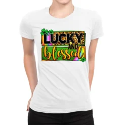 Lucky And Blessed St. Patrick's Ladies Fitted T-Shirt