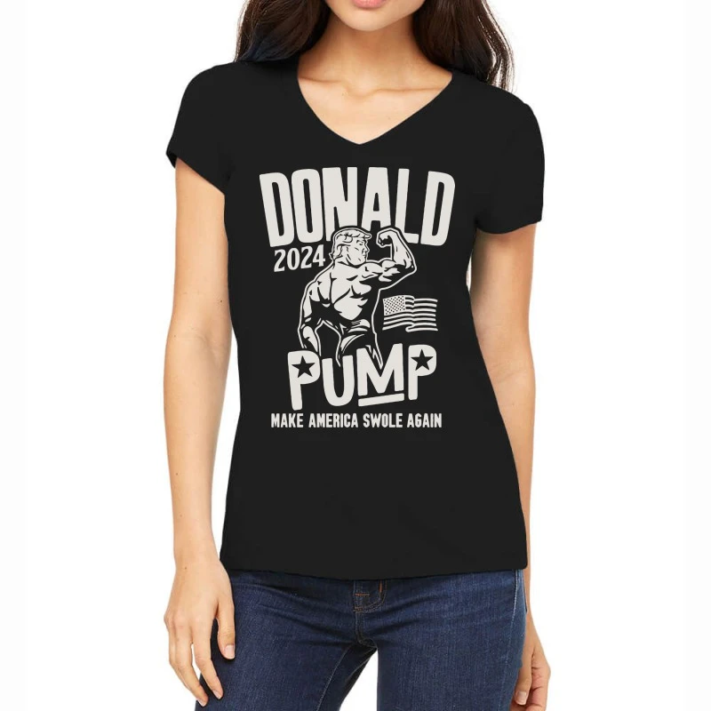 Donald Trump Election 2024 Women's V-Neck T-Shirt 1 Donald Trump Election 2024 Women's V-Neck T-Shirt