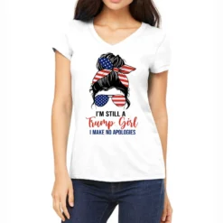 I'm Still A Trump Girl Women's V-Neck T-Shirt