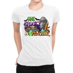 One Spooky Teacher Ladies Fitted T-Shirt