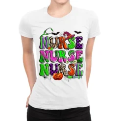 Nurse Spooky Ladies Fitted T-Shirt