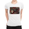 I'm So Freaking Merry Skeleton Messy Bun Ladies Fitted T-Shirt