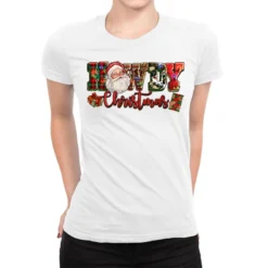 Howdy Christmas Santa Ladies Fitted T-Shirt