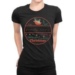 Crm21112215 The (family Name) Family Wishes You A Ladies Fitted T-Shirt