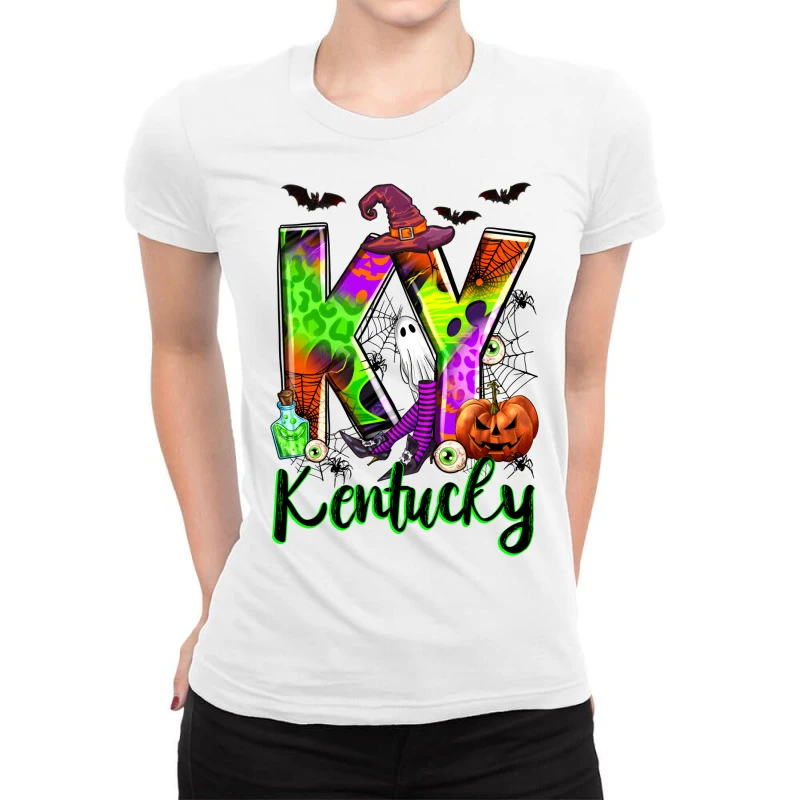 Halloween KY Kentucky Ladies Fitted T-Shirt 1 Halloween KY Kentucky Ladies Fitted T-Shirt
