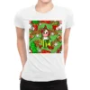 Christmas Unicorn And Gift Box Ladies Fitted T-Shirt