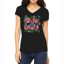 Grow In Grace Women's V-Neck T-Shirt